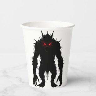 Shadow Demon Monster Red Eyes Horror gift Paper Cups