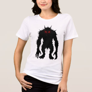 Shadow Demon Monster Red Eyes Horror gift Tri-Blend Shirt