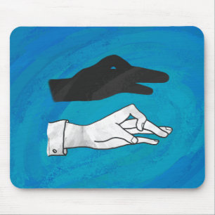 Shadow Duck On Blue Mouse Mat