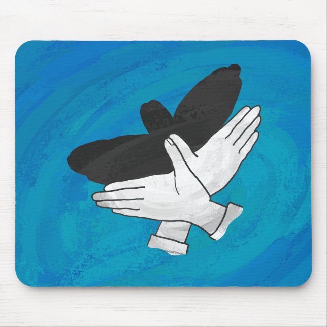 Shadow Eagle On Blue Mouse Mat (Front)