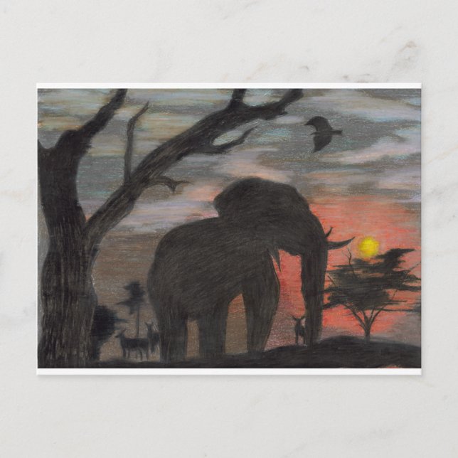 Shadow Elephant Postcard (Front)