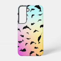 Shadow fish shark whale gradient colourful galaxy