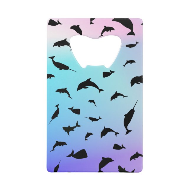 shadow fish shark whale on gradient ocean  (Front)