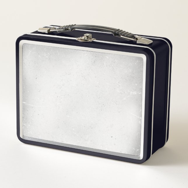 Shadow Framed Paper Texture - Greyscale Metal Lunch Box (Front)