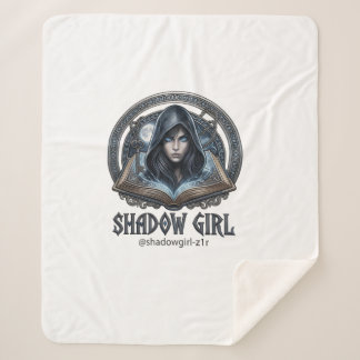 shadow girl sherpa blanket