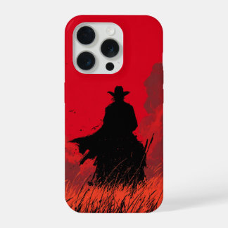 Shadow Gunslinger Red Samurai Cowboy Aesthetic Pho iPhone 15 Pro Case