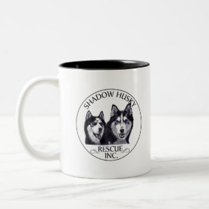 Shadow Husky Rescue Logo Two-Tone Coffee Mug