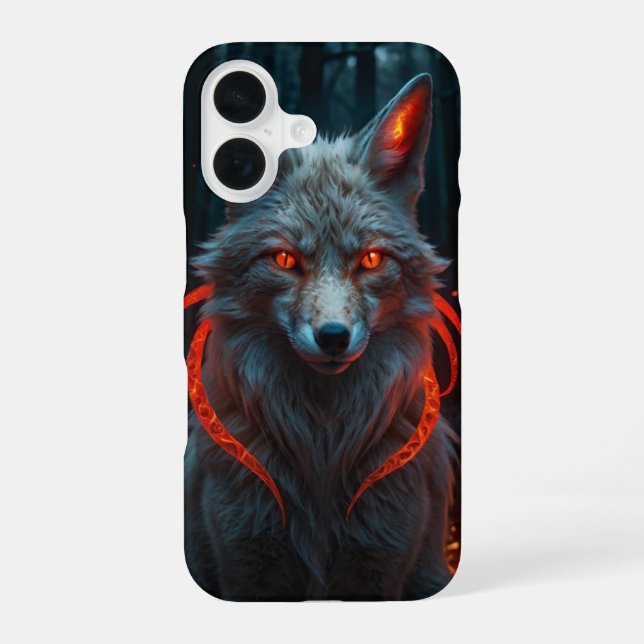 Shadow Kitsune iPhone 16 Case (Back)
