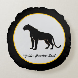 "Shadow Leaf Shine" Round Cushion