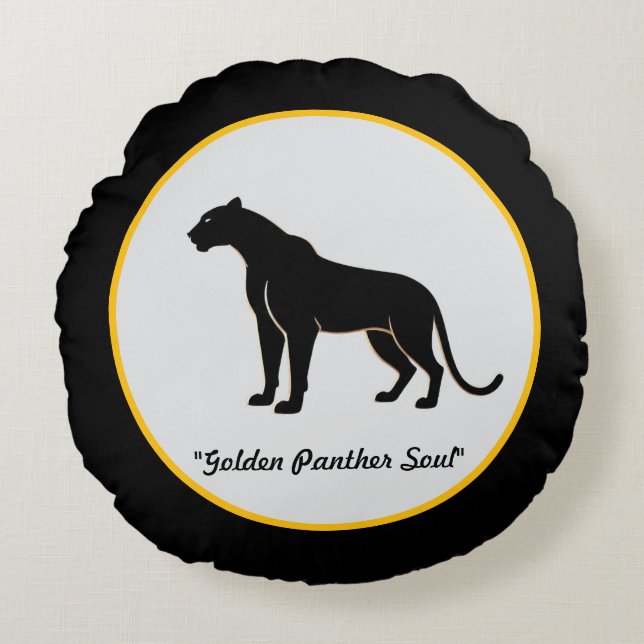 "Shadow Leaf Shine" Round Cushion (Front)