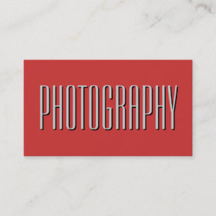 Shadow Letter Red Photography Artist Business Card