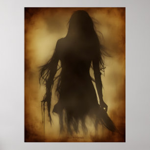 Shadow LIfe AI Fantasy Digital Art Print Ghostly