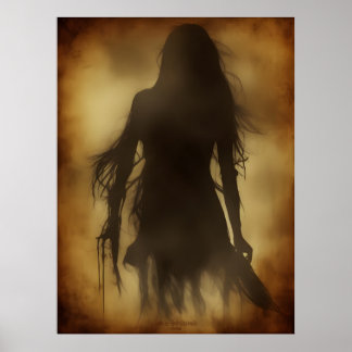 Shadow LIfe AI Fantasy Digital Art Print Ghostly