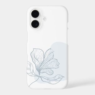 Shadow & Line-Art Flower Phone Cover