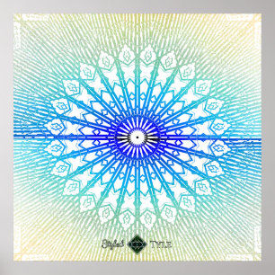 Shadow Looking Glass Mandala ( Rainbow ) Poster