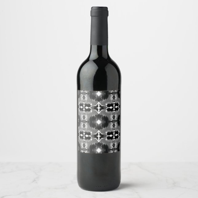 Shadow Mirror Pattern  Wine Label (Front)
