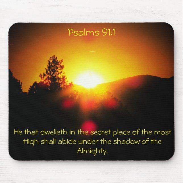 Shadow of the Almighty - Psalms 91:1 Mouse Mat (Front)