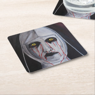 Shadow of the Light Painting by Alfred Fox Square Paper Coaster