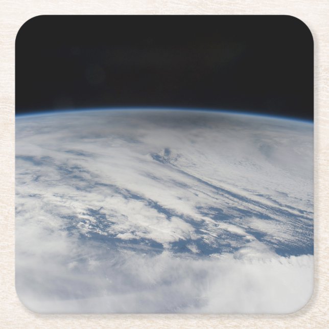 Shadow Of The Moon Cast On The Northern Pacific. 2 Square Paper Coaster (Front)