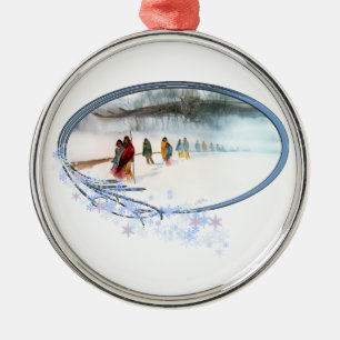 Shadow of the Owl on the Trail of Tears Metal Tree Decoration