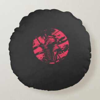Shadow of the Samurai Round Cushion