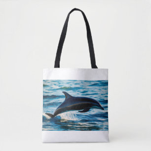 Shadow of the Sea: The Black Dolphin Tote Bag