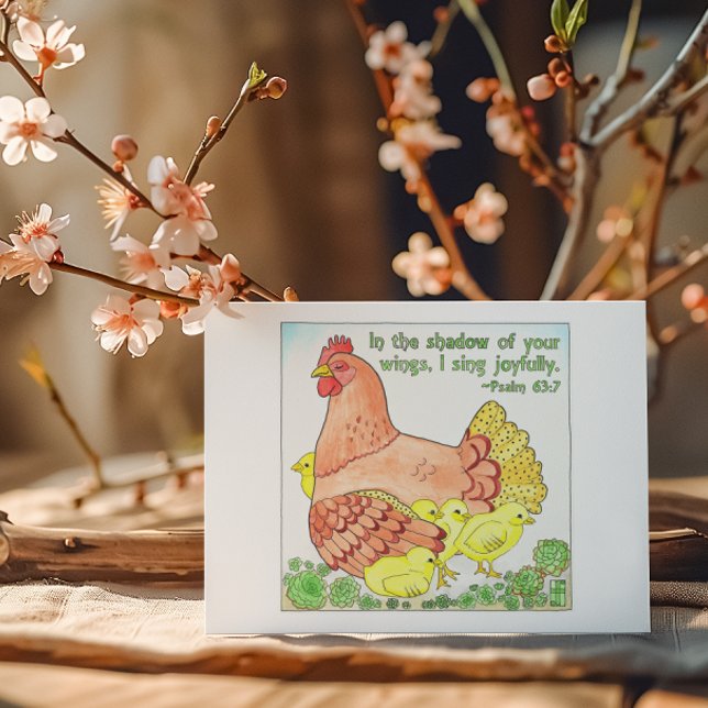 Shadow of Your Wings Inspirational Post Card (Creator Uploaded)