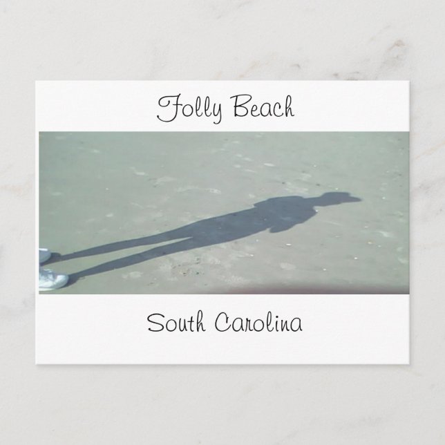 Shadow on Folly Beach, SC, South Carolina, Foll... Postcard (Front)