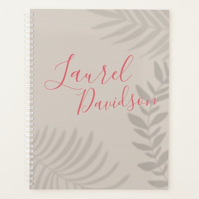 Shadow Palm Tan Planner (Front)