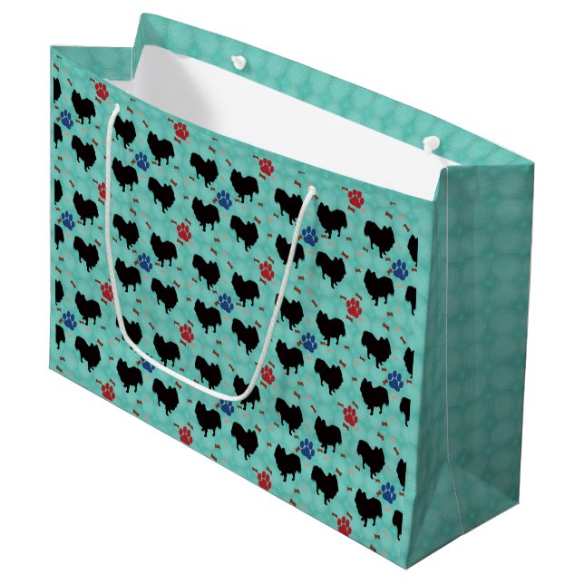 Shadow Pom Large Gift Bag (Front Angled)