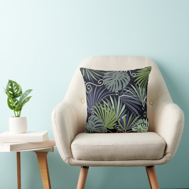 Shadow popular indoor plants illustration cushion (Chair)
