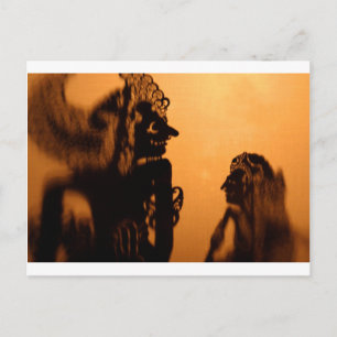 Shadow puppets Wayang kulit Postcard