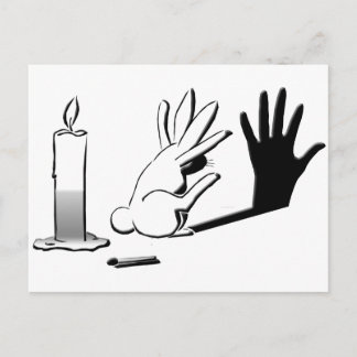 Shadow Rabbit by LightIllusions.com Postcard