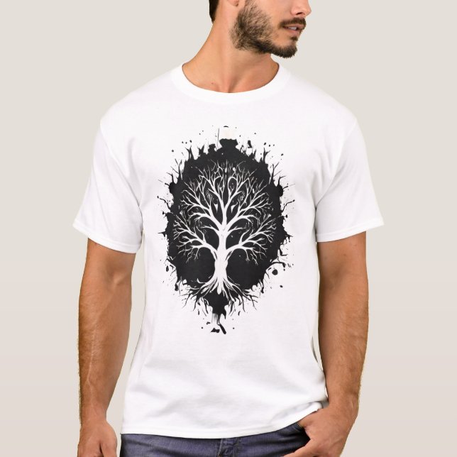 "Shadow Roots – The Elegance of Nature" T-Shirt (Front)