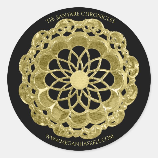 Shadow Rose Mandala Sticker (Front)
