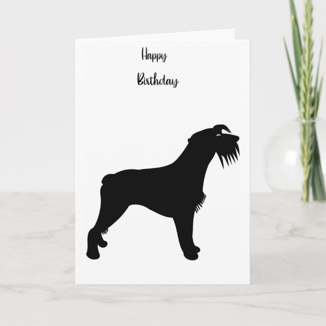 Shadow Schnauzer Birthday Card (Front)