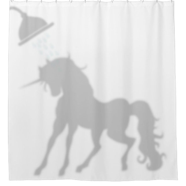 Shadow Silhouette Unicorn Shadow Buddies in Shower Curtain (Front)