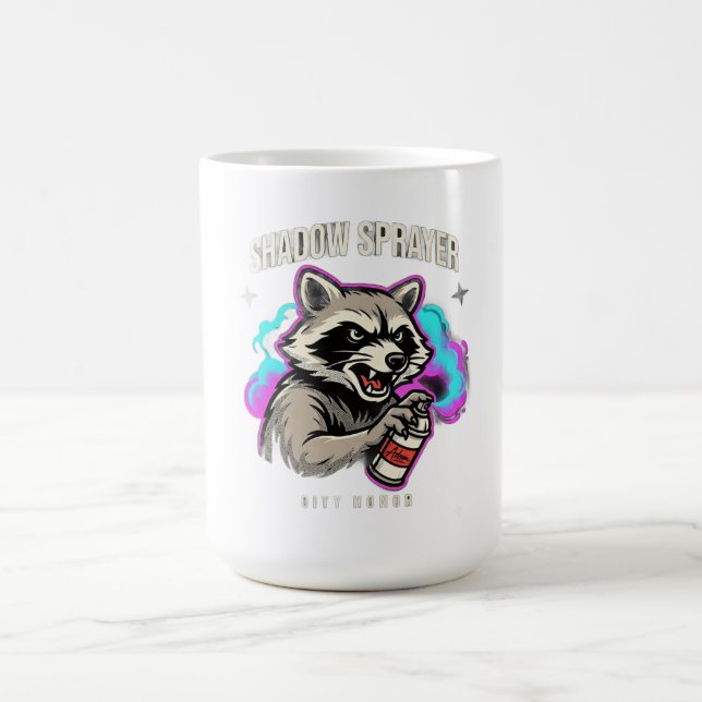 Shadow Sprayer Racoon Long Sleeve Coffee Mug (Center)