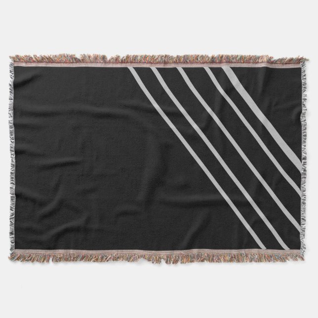 Shadow Srike - Black Throw Blanket Murugi Home (Front)