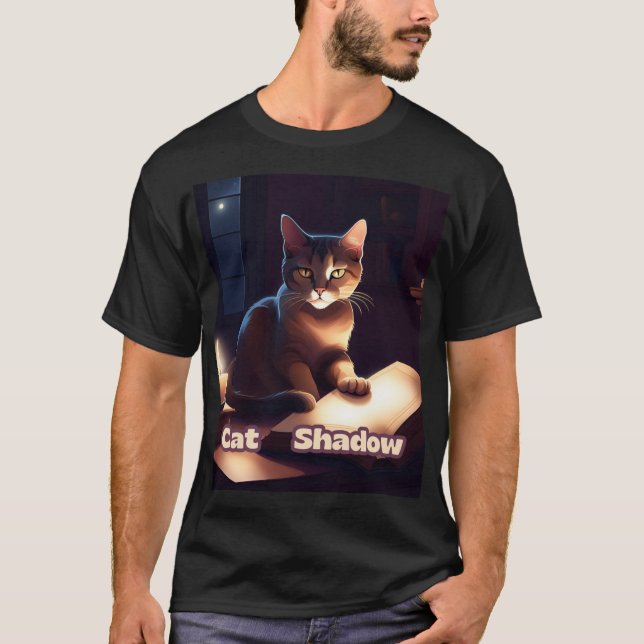 Shadow the Wise Cat – Keeper of Secrets T-Shirt (Front)