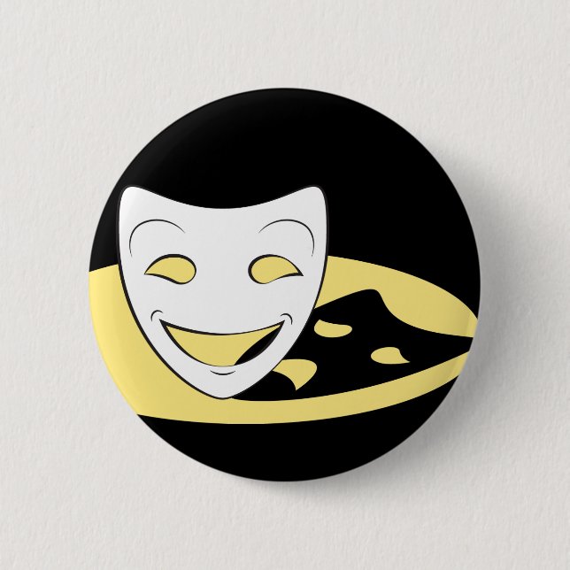 Shadow Theatre Masks Button (Front)