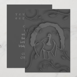 Shadow Turkey Noir Invitation