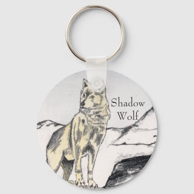 Shadow Wolf  Keychain (Front)
