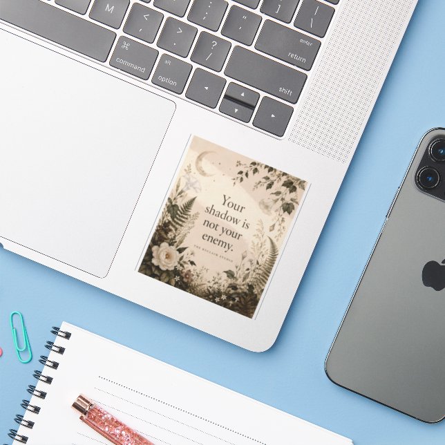 Shadow Work Botanical Vintage Floral Quote (Laptop w/ iPhone)