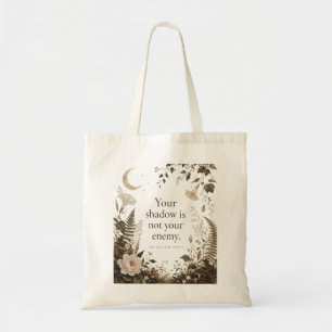 Shadow Work Botanical Vintage Floral Quote Tote Bag