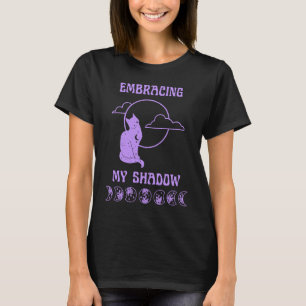 Shadow Work Moon Phase Cat Mystical and Spiritual T-Shirt