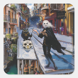 Shadow Work Occult Dark Witchy Recovery AI Art Square Sticker