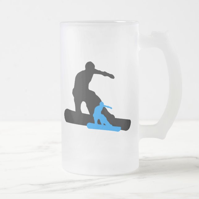 shadowboarder frosted glass beer mug (Right)