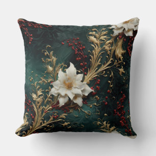Shadowed Ballet Christmas Botanical Cushion