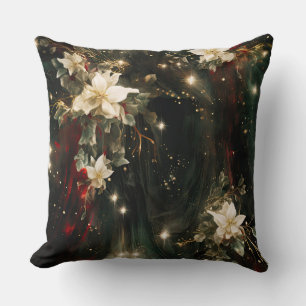 Shadowed Christmas Ballet Botanical Cushion